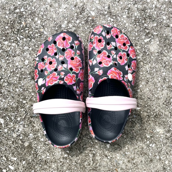 *EUC* CROCBAND Floral Graphic III Clog - Floral On Black - 205330-97J - W 7/M 5 - Picture 6 of 11